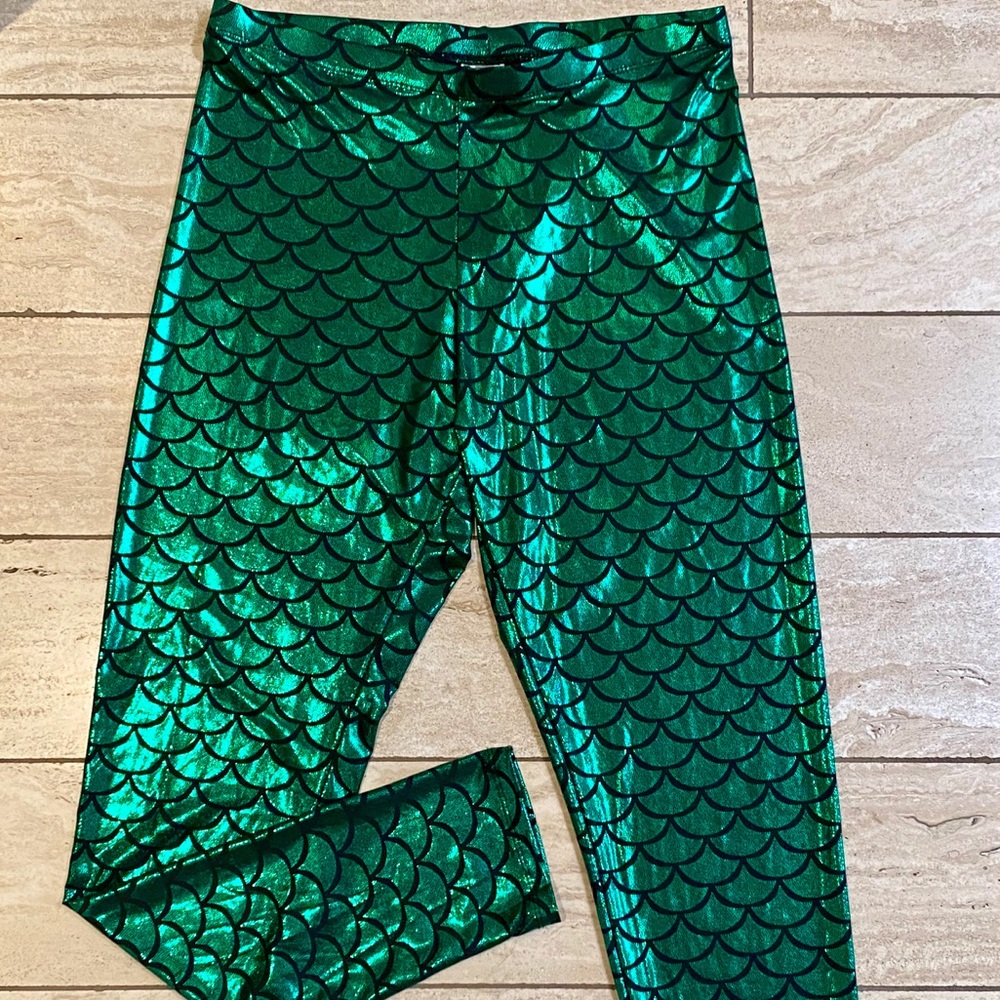 Green Mermaid Leggings Size XL